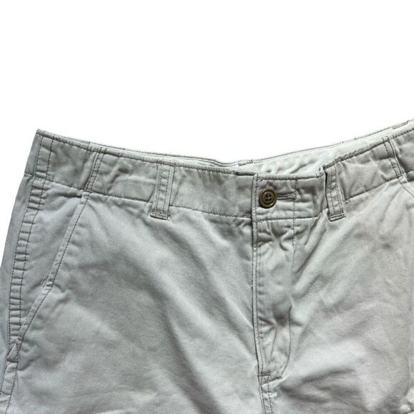 Mens Eddie Bauer Khaki Legend Wash Cargo Utility Chino Shorts - Sz 33 - Picture 2 of 3